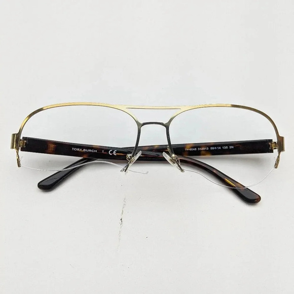 🕶️Frame only! Tory Burch TY6048 313913 Aviator Sunglasses 59/14-135 / JLE421🕶️​ - Picture 1 of 8